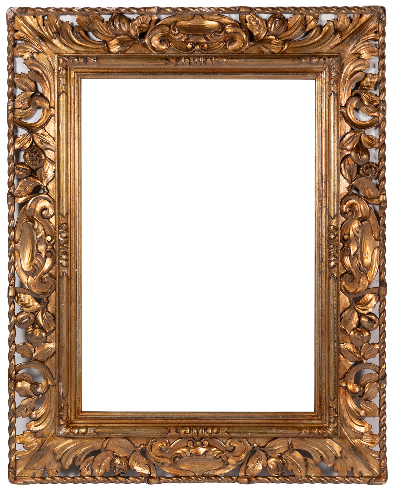 Frame; Italy, second half of the 19th century.Stuccoed and corollated wood.It presents faults.