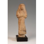 Ushebti of Ancient Egypt, New Kingdom. 19th Dynasty, ca. 1295-1186 BC.Alabaster.Provenance: