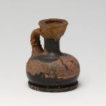 Oinochoe, Attica, Greece, 5th-4th century BC.Ceramic.Size: 7 cm (height) x 6 cm (diameter).Attic