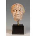Satyr's head; Roman, I-III AD.Marble.Provenance: private German collection.Conservation: no