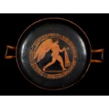 Kylix with Eros decoration. Ancient Greece, circa 500 BC.Terracotta.Restored.Provenance: Mr. Brian