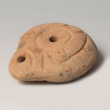 Frog-like Lucerne. Egypt, Roman period, 3rd-4th century AD.Terracotta.Provenance: private