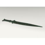 Short sword; Bronze Age, 2nd millennium BC.Bronze.In good state of preservation.Measurements: 26 x 4