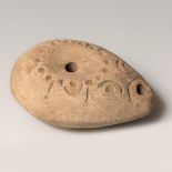 Frog-like Lucerne. Egypt, Roman period, 4th century AD.Terracotta.Provenance: private collection,