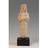 Ushebti. Egypt, New Empire. 1550-1070 BC.Alabaster.Provenance: M.F. Madrid collection, acquired from