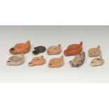 Set of 10 Roman and late Roman lanterns; 2nd-5th century BC.Terracotta. They are in a good state