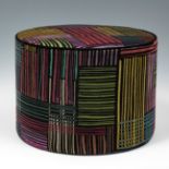 Puff; MissoniHome; 20th century.Woodstock cylinder square with iconic MissoniHome Textiles print.