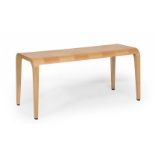 Laleggera bench; Alias firm, Italy, 20th century.Ash plywood.Visible use marks.It has a signature