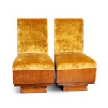 Pair of Mid Century armchairs.Wood and velvet.The piece will be available approximately 15 days