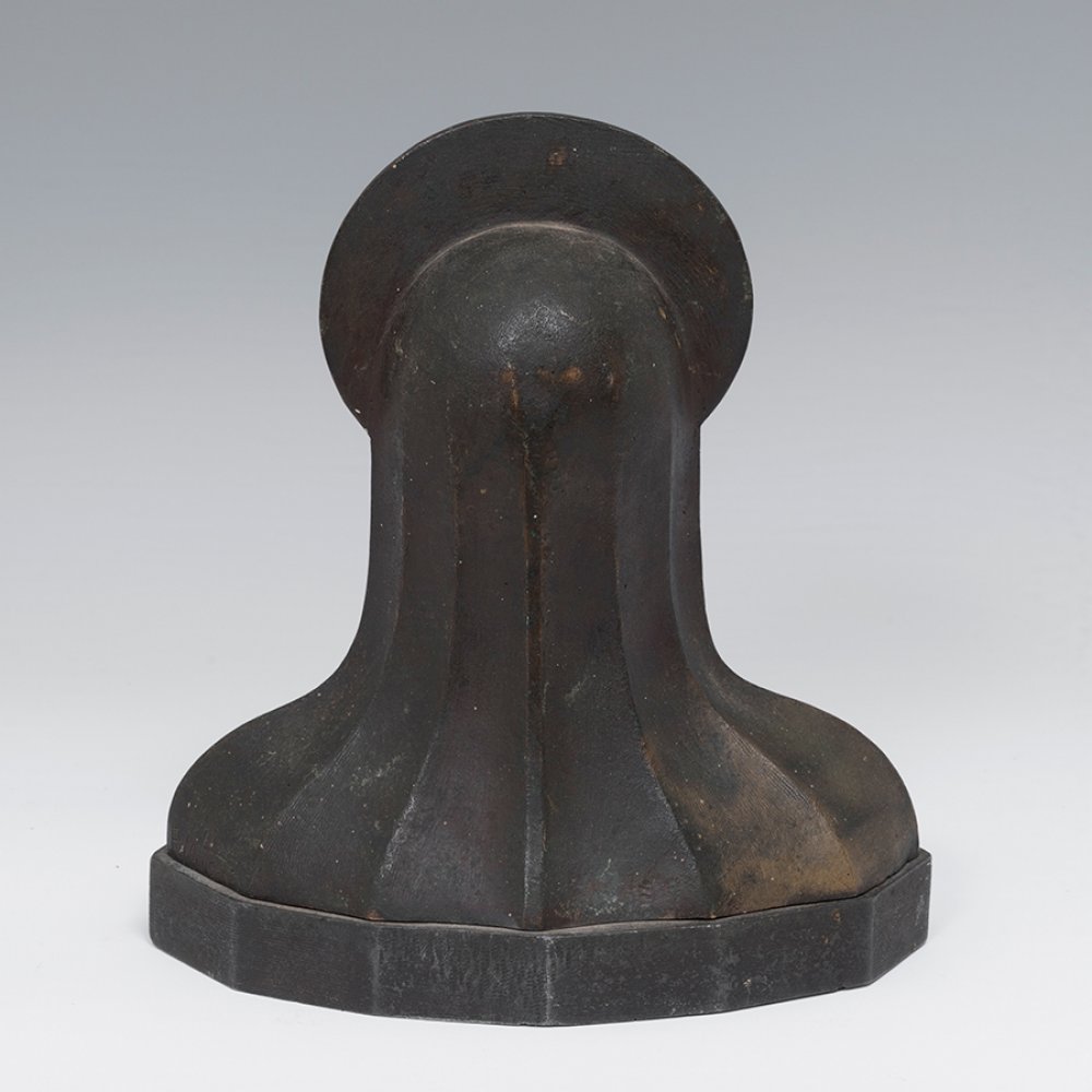 ROLANDO MOTRO MARCHETTI (Cuba, 1888-1944)."Bust of the Virgin.Bronze.Signed on the back of the - Image 2 of 5