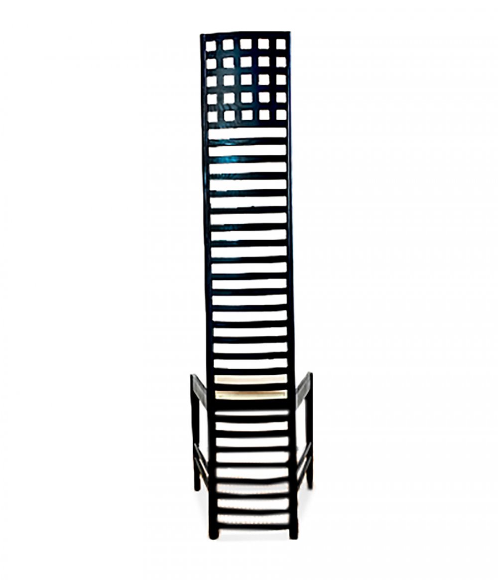 CHARLES RENNIE MACKINTOSH (Scotland, 1868 - 1928) for ALIVAR.Chair "292 Hill House".Black stained - Image 7 of 8