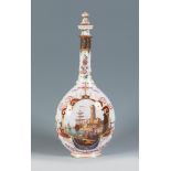 German bottle, mid-19th century.Enamelled porcelain.With stamp on the base manufactured by Helena