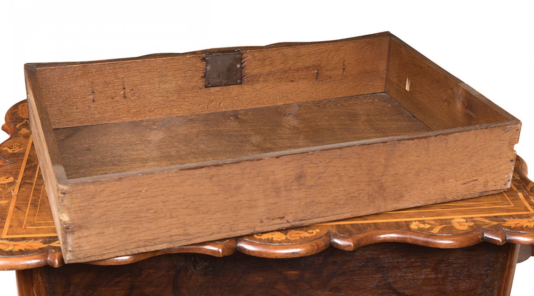 Dutch chest of drawers, 18th century.With marquetry.Bronze handles.Measurements: 80 x 87 x 58 cm. - Image 5 of 7