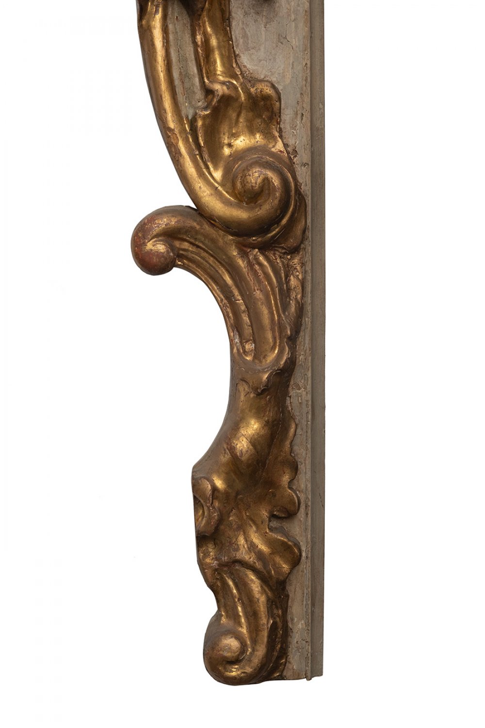 Baroque door frame. Andalusia, pps. 18th c.Carved, gilded and polychrome wood.Removable in three - Image 3 of 4