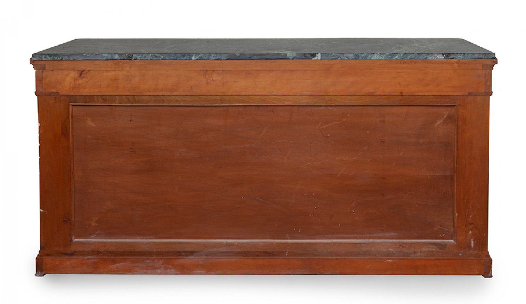 Empire style console table, mid 20th century.Gilded wood, ebonised, with marquetry and marble top. - Image 2 of 7