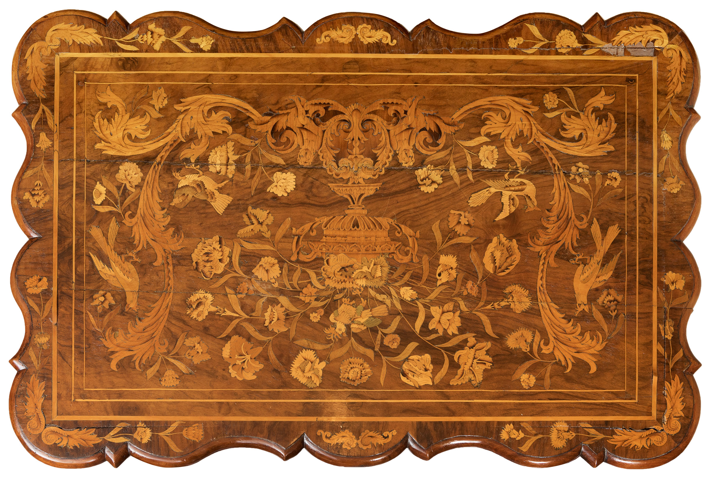 Dutch chest of drawers, 18th century.With marquetry.Bronze handles.Measurements: 80 x 87 x 58 cm. - Image 3 of 7