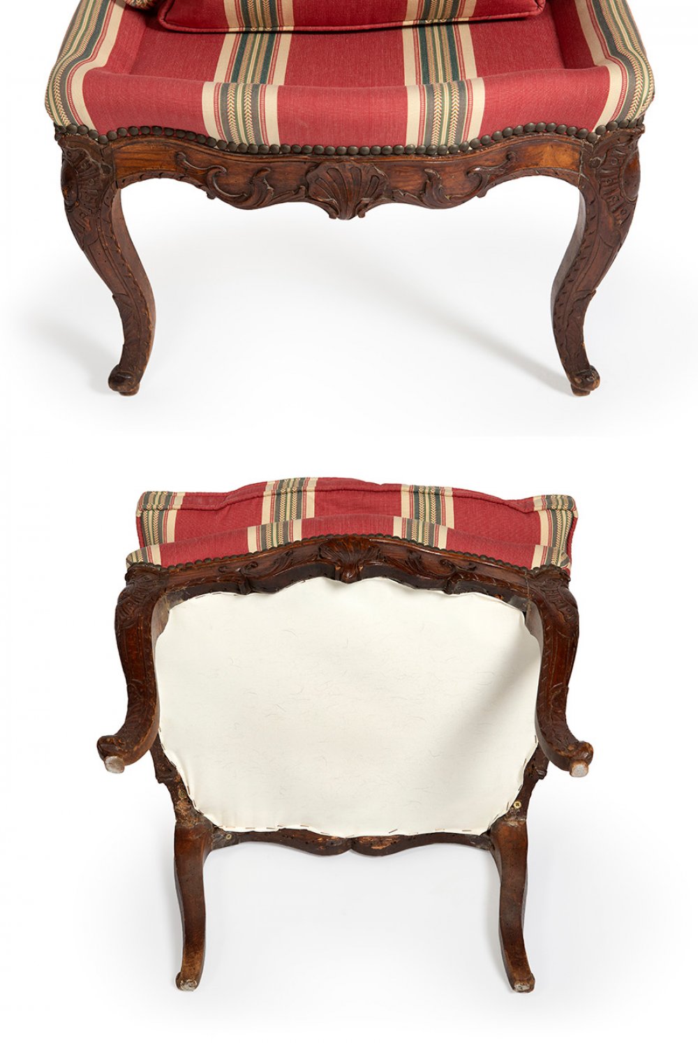 Pair of Louis XV armchairs. France, ca. 1750.Walnut wood.Measurements: 90 x 53 x 64 cm.Pair of Louis - Image 7 of 7