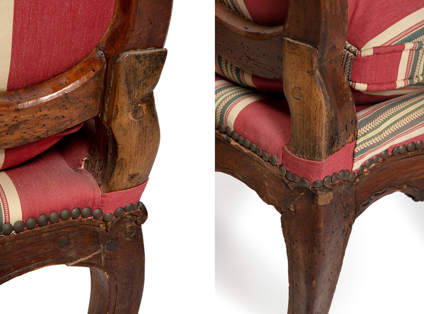 Pair of Louis XV armchairs. France, ca. 1750.Walnut wood.Measurements: 90 x 53 x 64 cm.Pair of Louis - Image 5 of 7