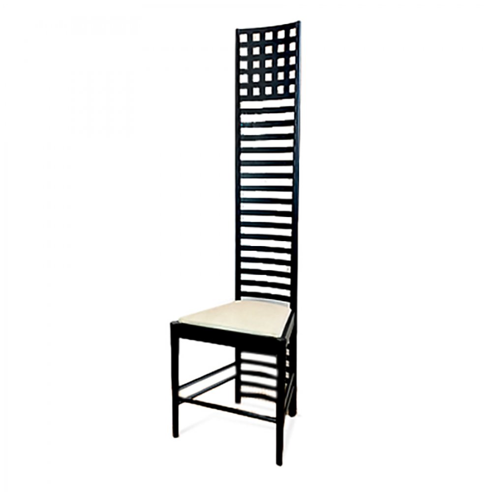 CHARLES RENNIE MACKINTOSH (Scotland, 1868 - 1928) for ALIVAR.Chair "292 Hill House".Black stained - Image 5 of 8