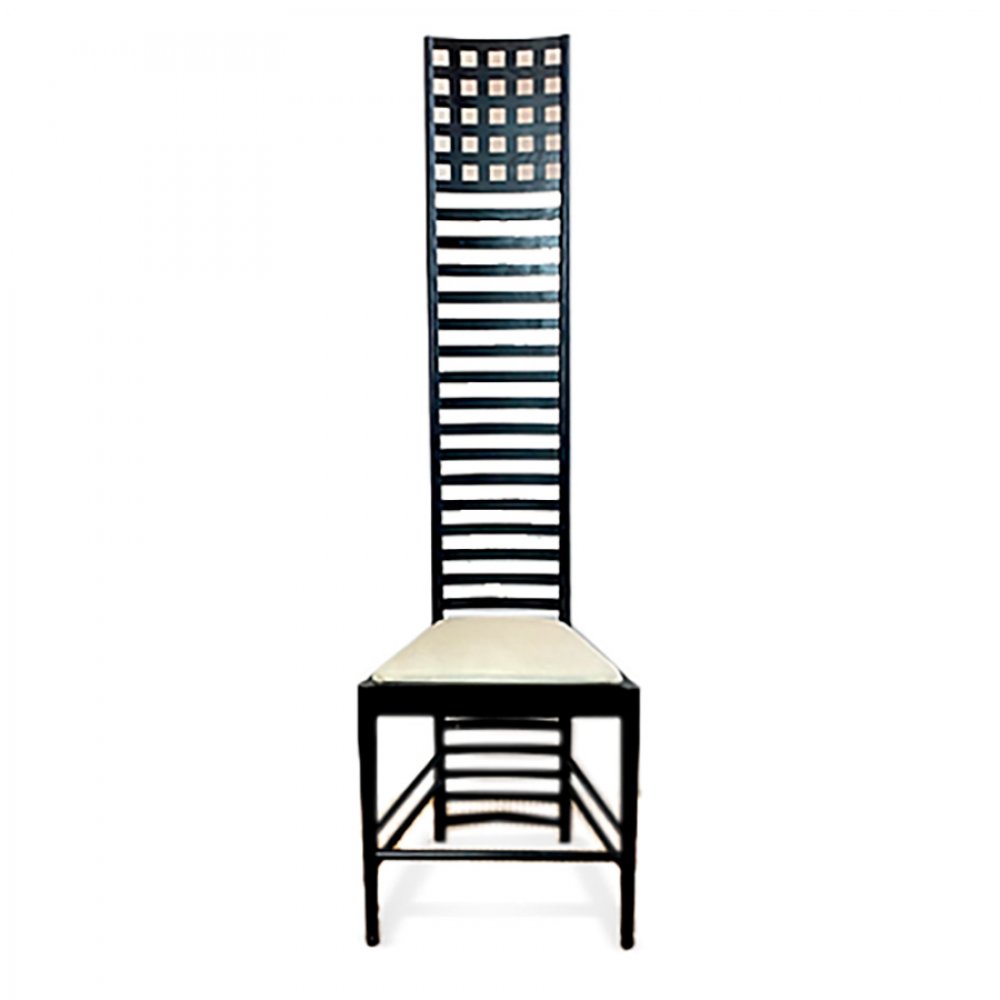 CHARLES RENNIE MACKINTOSH (Scotland, 1868 - 1928) for ALIVAR.Chair "292 Hill House".Black stained - Image 2 of 8
