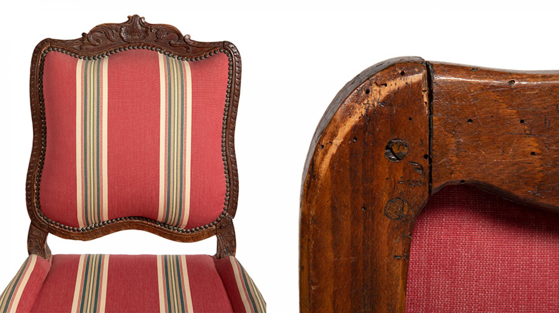 Pair of Louis XV armchairs. France, ca. 1750.Walnut wood.Measurements: 90 x 53 x 64 cm.Pair of Louis - Image 3 of 7