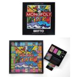 ROMERO BRITTO (Brazil, 1963)."Monopoly".Limited edition, 672/2000.Collector's item.From 2 to 6