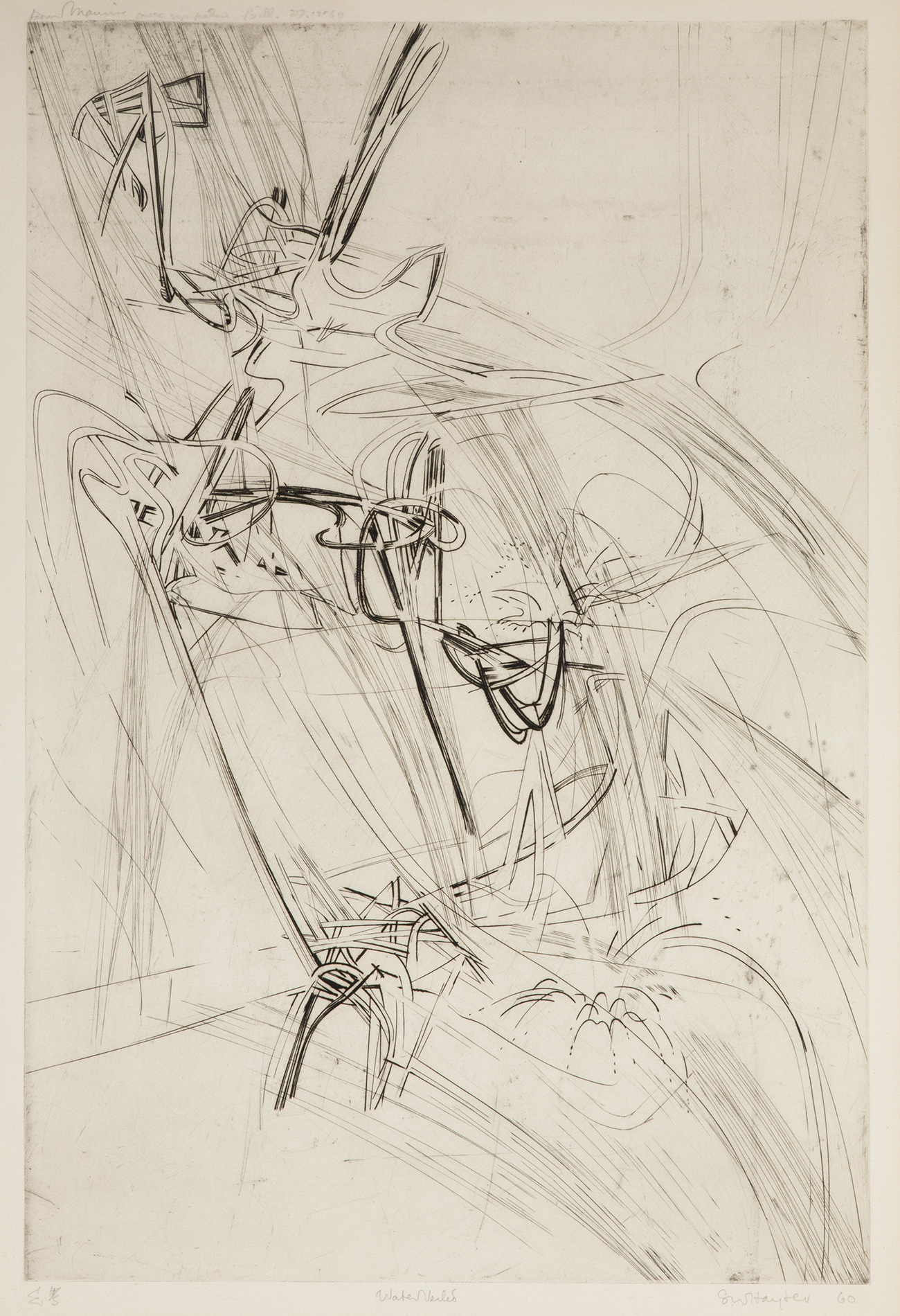 STANLEY WILLIAM HAYTER (London, 1901-1988).Untitled. Copy 4/5.Drypoint engraving on paper.Signed and