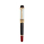 MONTBLANC "LUCIANO PAVAROTTI" FOUNTAIN PEN.Barrel of lacquered resin and gold.Nib made of 18 Kts