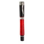 DELTA FOUNTAIN PEN "COSSACKS".Red, black and silver resin barrel.Limited edition (2004), series II