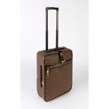 LOUIS VUITTON. Pegaso 55 suitcase, serial no. SP0131.Checkered canvas and leather. Zip fasteners.