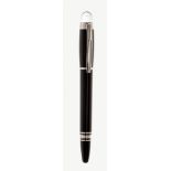 MONTBLANC "STARWALKER" FOUNTAIN PEN.Barrel made of black precious resin.Rhodium-plated 14 Kts.