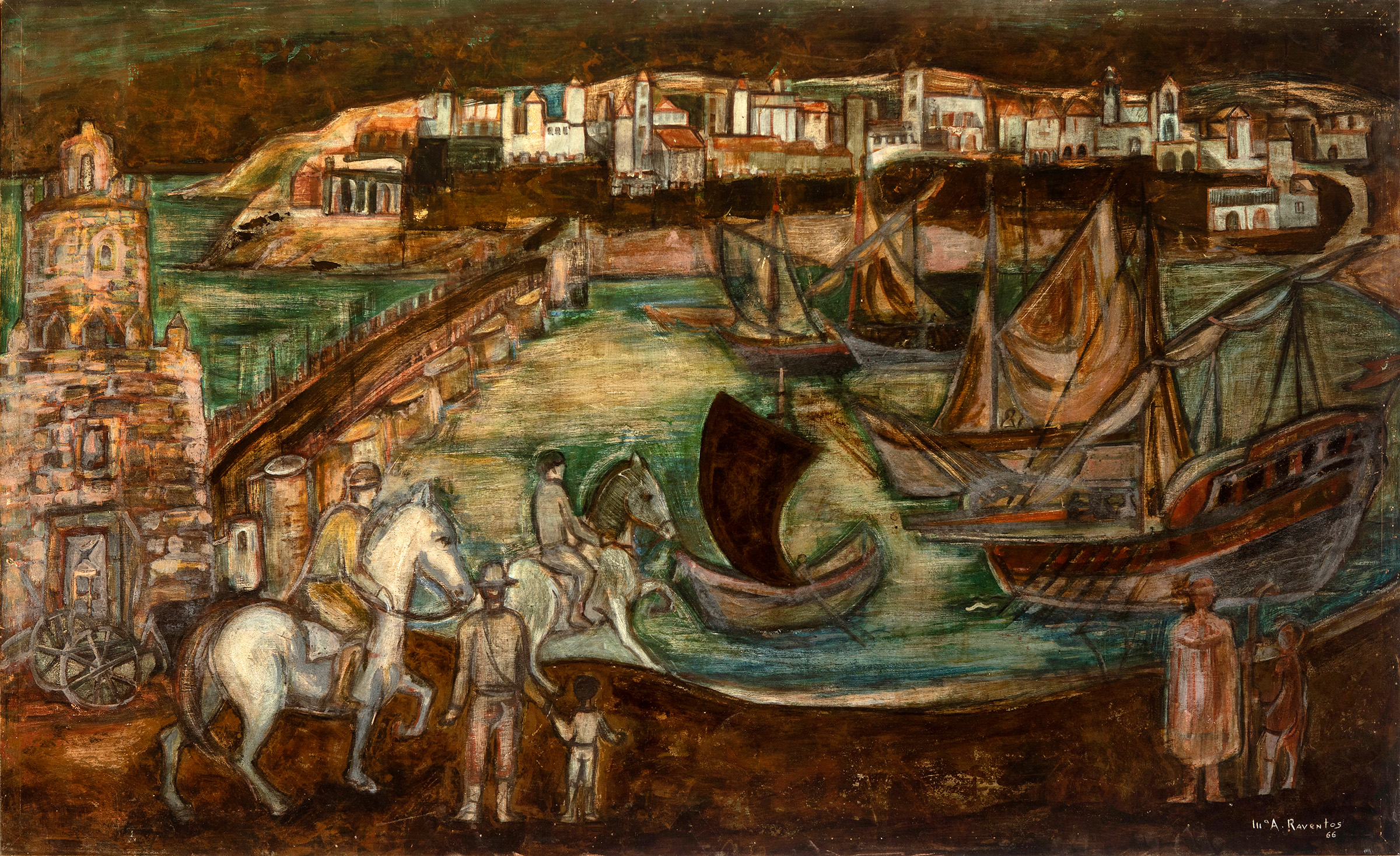 MARIA ASSUMPCIÓ RAVENTÓS I TORRAS (Sant Sadurní d'Anoia, Barcelona, 1930).Untitled, 1966.Oil on