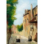 ELISÉE MACLET (Lyons-en-Santerre, 1881 - Paris 1962)."Street of Montmartre".Oil on canvas.Signed