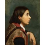 RICARDO DE MADRAZO Y GARRETA (Madrid, 1852-1917)."Study of a Portrait of a Young Man.Oil on canvas.
