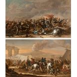 European school; second half of the 19th century."Battle of Naples and battle against the Turks".Oil