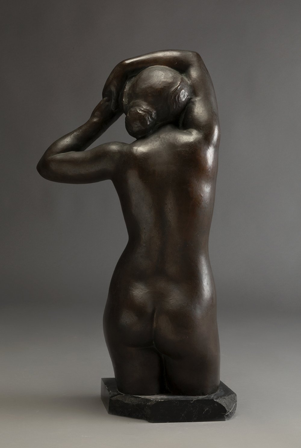 JOSEP CLARÀ I AYATS (Olot, Girona, 1878 - Barcelona, 1958)."Le coucher".Bronze sculpture with marble - Image 5 of 5