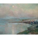 LUIS GRANER ARRUFÍ (Barcelona, 1863 - 1929)."Coastal landscape".Oil on canvas.Signed in the lower