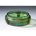 Jugendstil LOETZ ashtray; Austria, ca. 1905.Iridescent blown glass.An iridescent blown glass ashtray