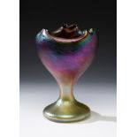 Jugendstil LOETZ vase; Austria, ca. 1900.Iridescent blown glass.An iridescent blown glass goblet