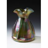 Jugendstil LOETZ vase; Austria, ca. 1900.Iridescent blown glass.An iridescent blown glass vase