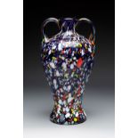 Amphora with handles. Murano, second half of the 20th century.Blown Murano glass.No signature.