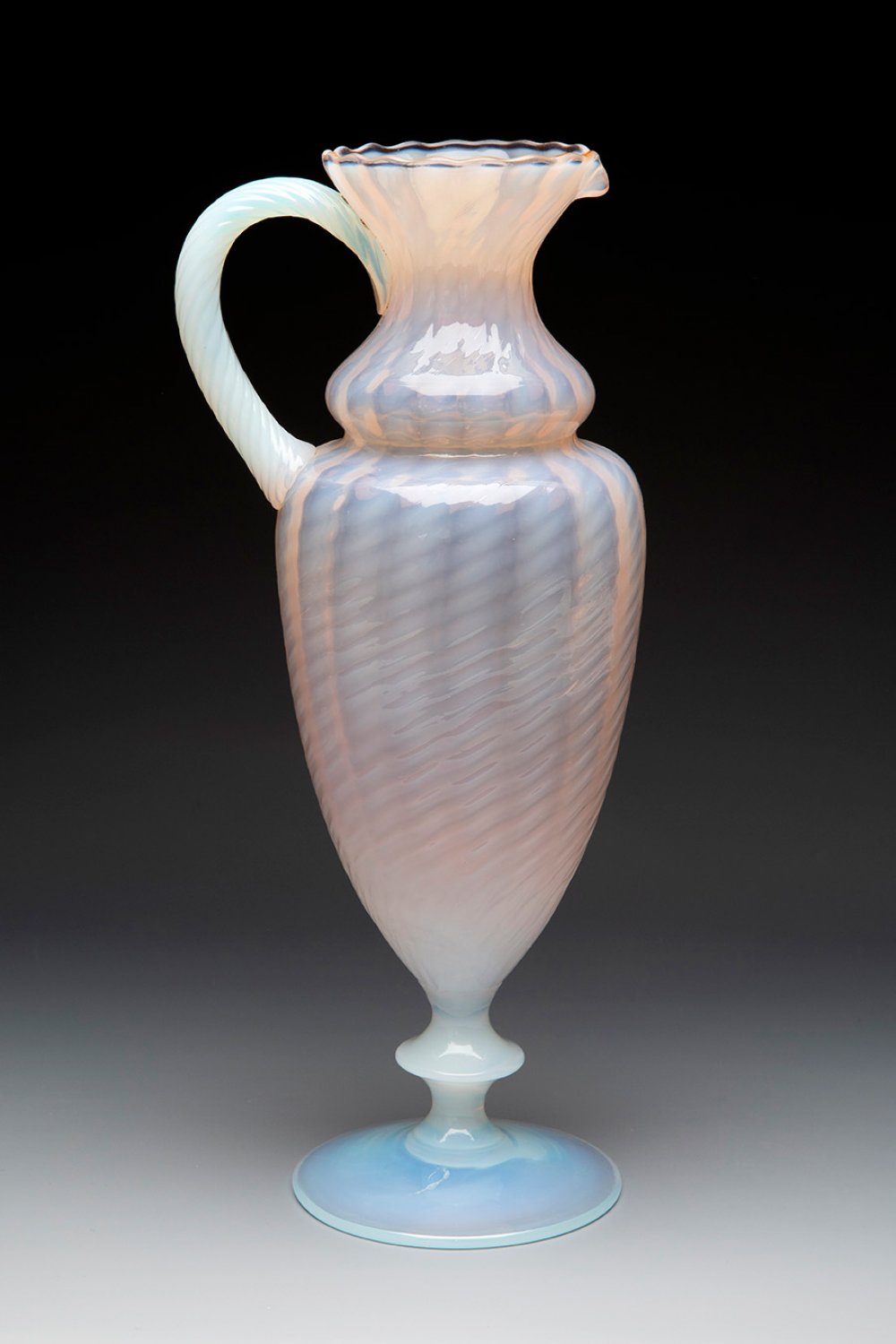 Pitcher with spout. Murano, second half of the 20th century.Blown Murano glass.Provenance: Private - Image 3 of 4