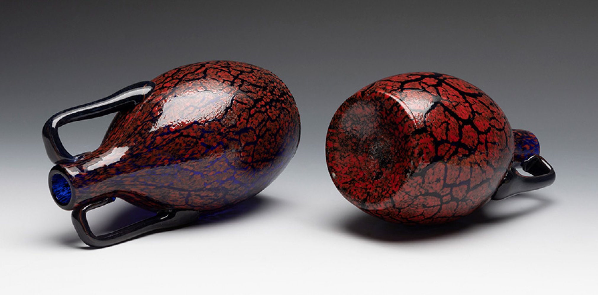 Pair of vases. Murano, second half of the 20th century.Blown Murano glass.No signature.Provenance: - Image 3 of 3