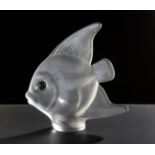 ART VANNES. France.Fish, ca.1940.Translucent, satin-finished glass.Stamp on the reverse of the