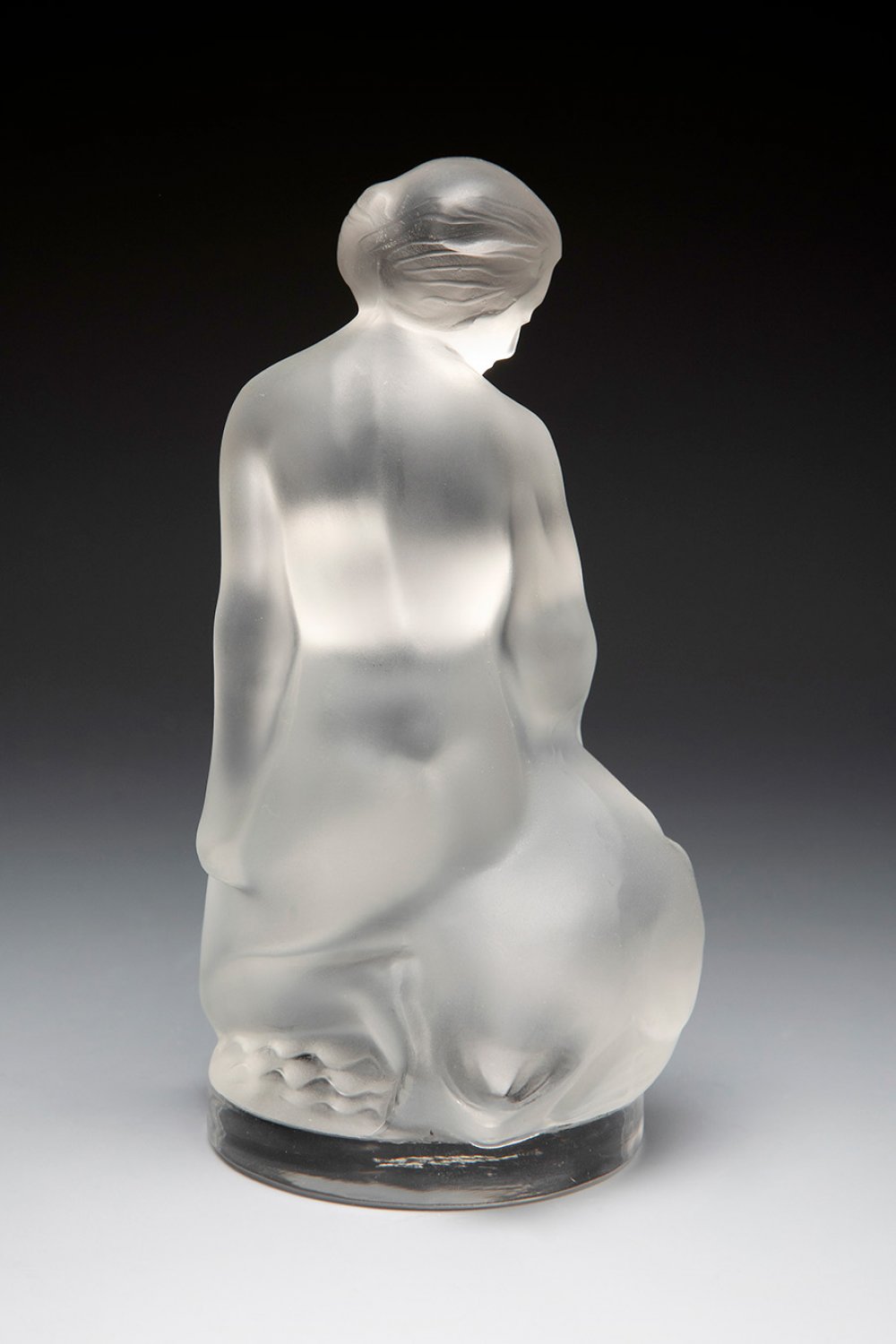 LALIQUE."Leda and the Swan. France, ca. 1960.Figure in moulded and satin-finished glass.Signed on - Image 3 of 4
