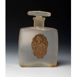 "Mon Ajour", fragrance by PAUL RIEGER. California, U.S.A., ca. 1940.Moulded glass bottle.Provenance: