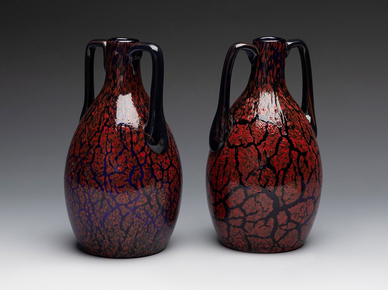 Pair of vases. Murano, second half of the 20th century.Blown Murano glass.No signature.Provenance: - Image 2 of 3