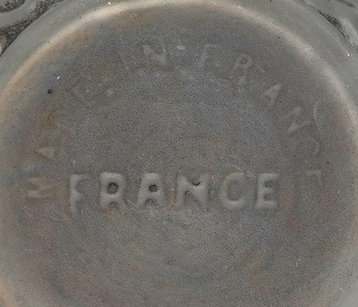Art-deco FRANCE vase. France, ca. 1940.Moulded glass.Signed France, Made in France, on the reverse - Image 4 of 4