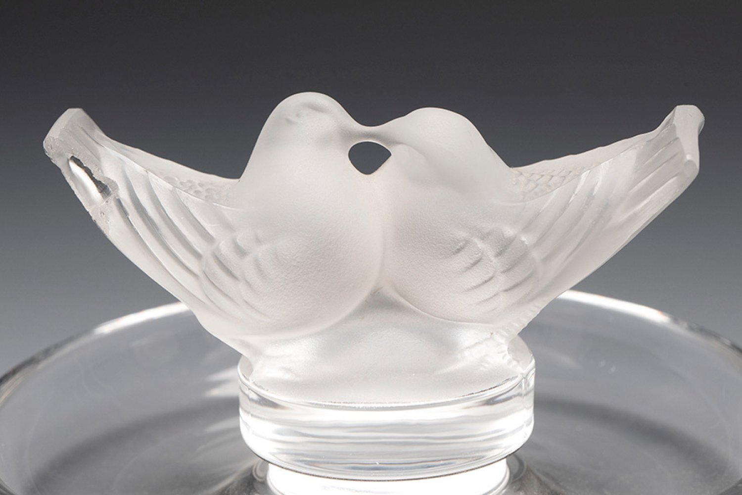 Lalique. France, second half of the 20th century.Two ashtrays, model "Rapace" and "Colombe", - Image 3 of 5