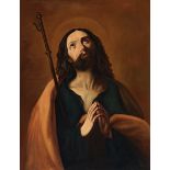 Follower of GUIDO RENI ; End of the 19th century."Saint James the Apostle".Oil on canvas.Presents